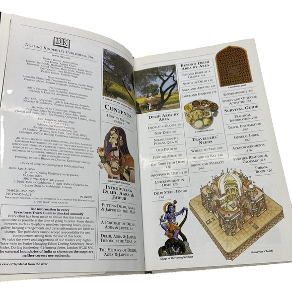 Delhi, Agra and Jaipur: Dorling Kindersley Travel Guides 2000 Paperback 1st Ed. - Picture 5 of 9